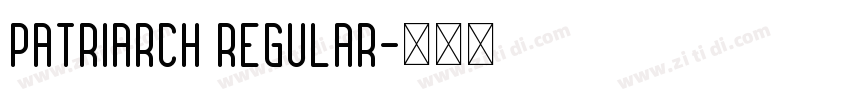 Patriarch Regular字体转换